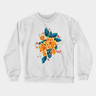 bunch of flowers with blue leaves Crewneck Sweatshirt